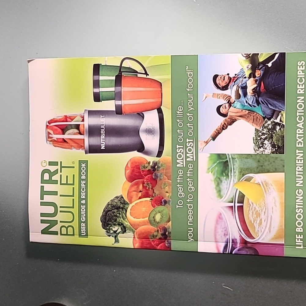 Nutri Bullet User Guide & Recipe Book Health Wellness Food Cooking Diet Smoothie